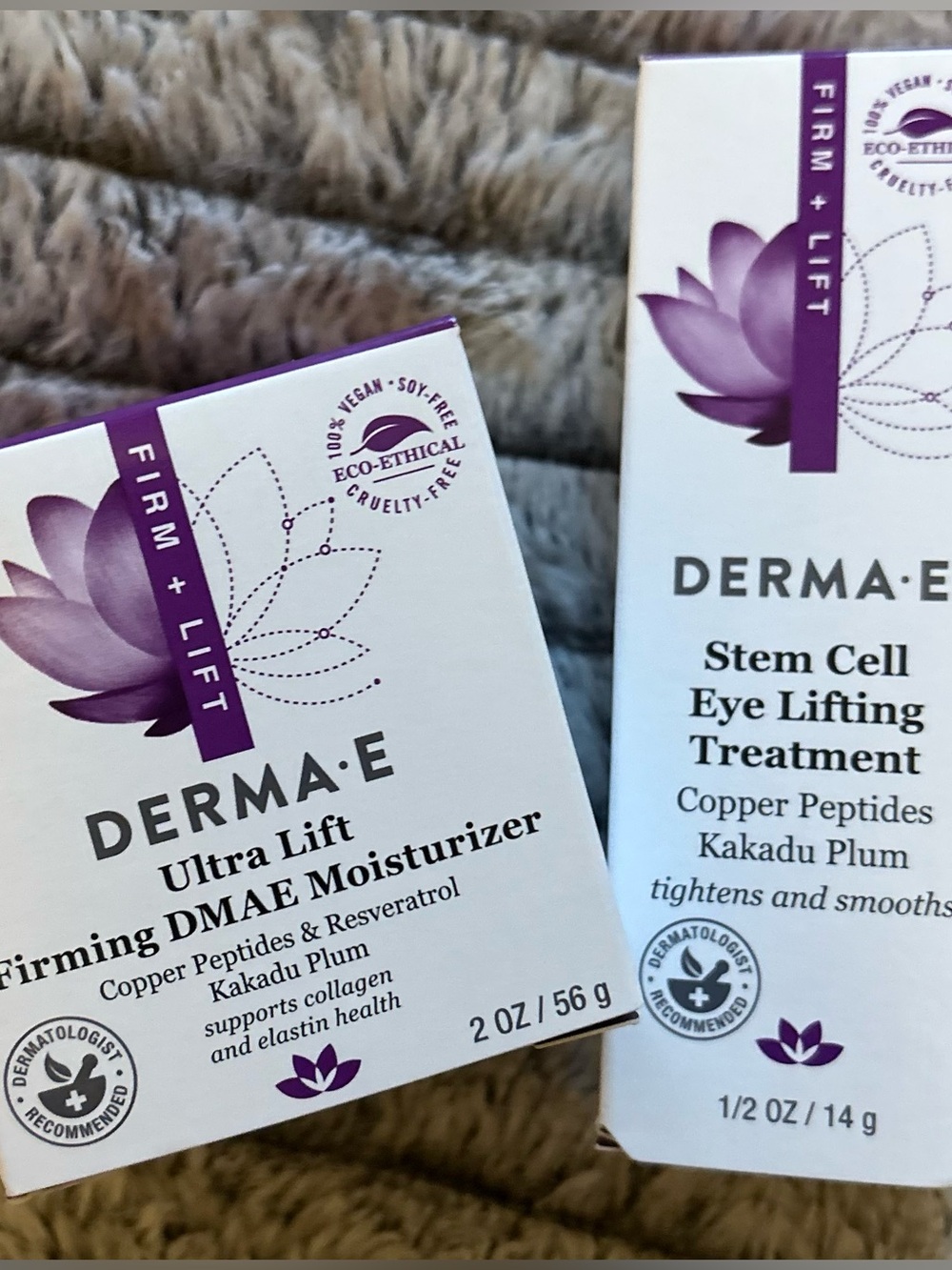NWT Derma E 2 pc Bundle Stem Cell Eye Lifting & Derma E Ultra Lift Set